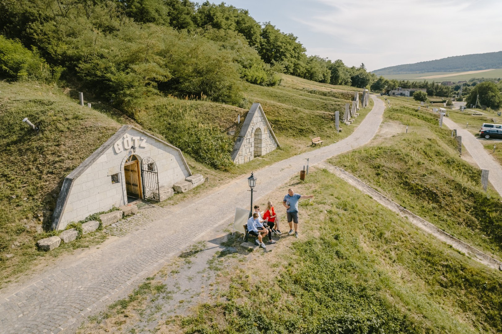 Small cellars looking like Hobbit houses in Tokaj